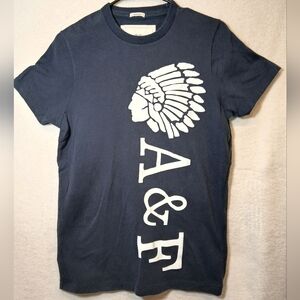 Abercrombie & Fitch Big Logo Chief Head Graphic T Shirt Black Large Rare vintage